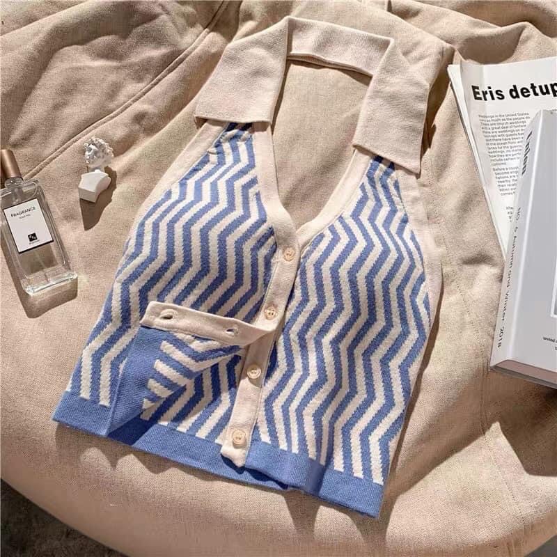 Áo Yếm Kẻ Sọc Cổ V Siêu Hót | BigBuy360 - bigbuy360.vn