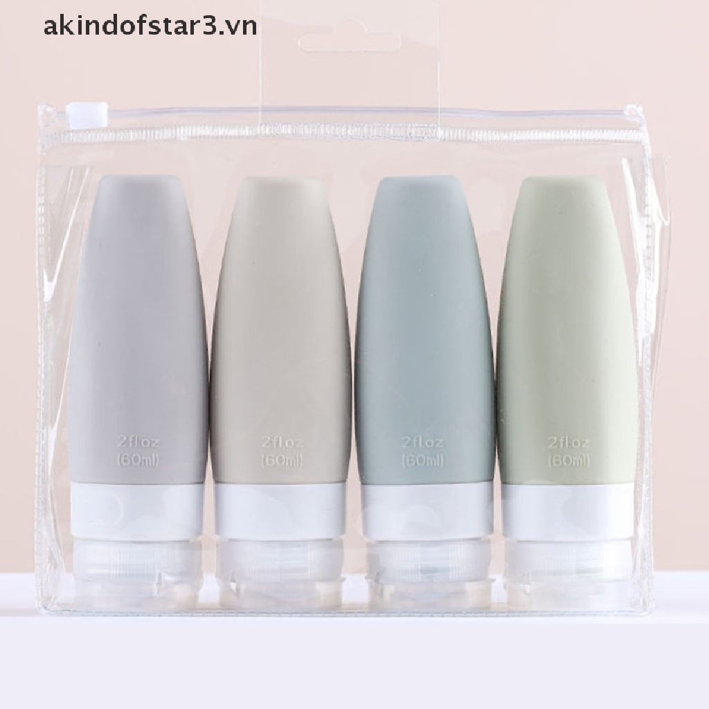 (Hàng Mới Về) Chai Rỗng Chiết Mỹ Phẩm Dung Tích 60 / 90ml Bằng silicon Tiện Lợi