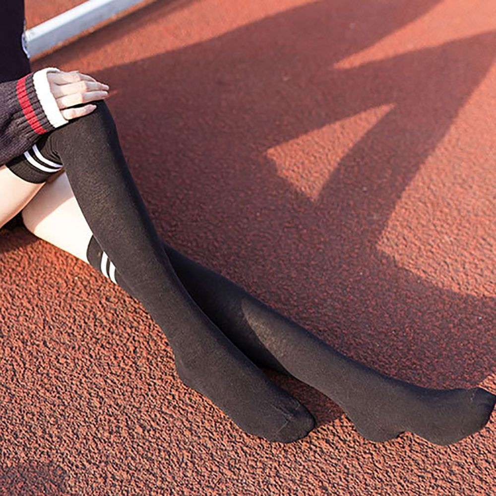 Vớ Cotton Dài Qua Gối Co Giãn Kẻ Sọc Nhiều Màu Sắc Quyến Rũ Cho Nữ