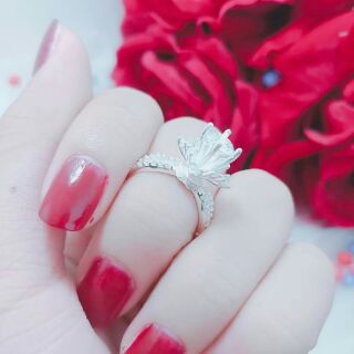 Nhẫn nữ đá cao cấp( bạc ta)