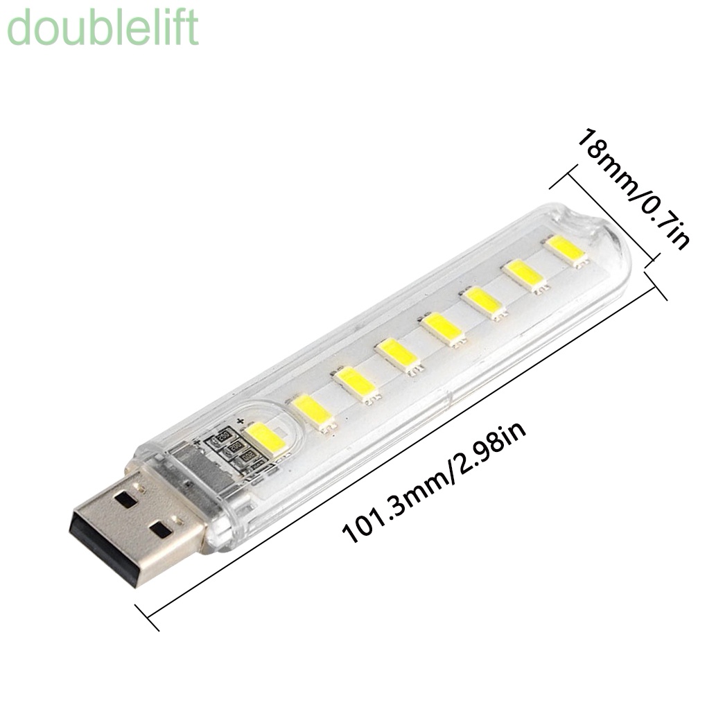 Đèn USB 3000K 7000K trong suốt tiện dụng cho máy tính