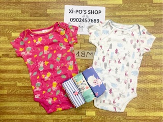SET 5 BODYSUITS tay ngắn Carter's love bé gái