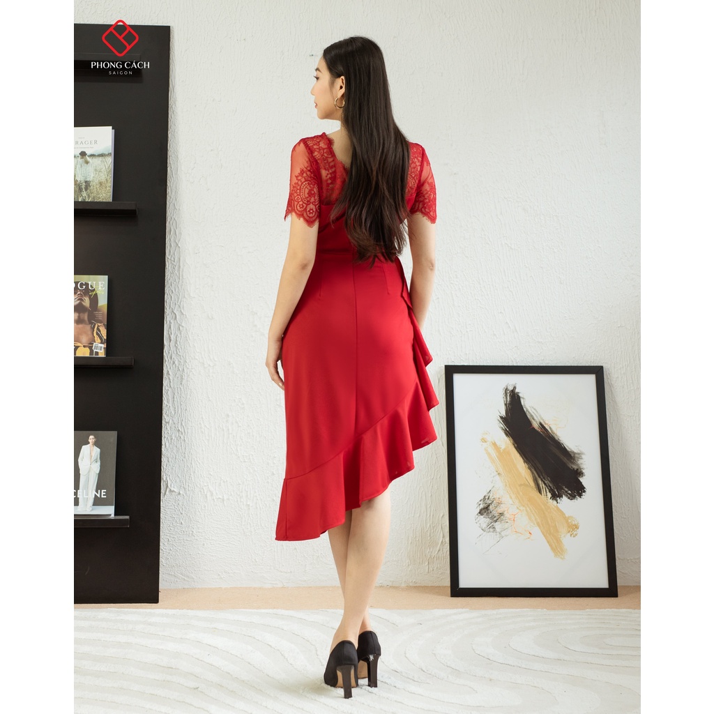 Đầm body đuôi cá phối ren SD1377 Phong Cách SAIGON