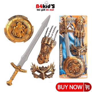 Đồ chơi vũ khí cổ đại nhiều chi tiết cỡ lớn cho bé trai cosplay hoá trang nhân vật viking B4KIDS - L8