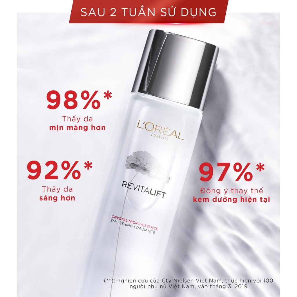 Dưỡng Chất Căng Mướt Da L'Oreal Revitalift Crystal Micro Essence 65ml/130ml