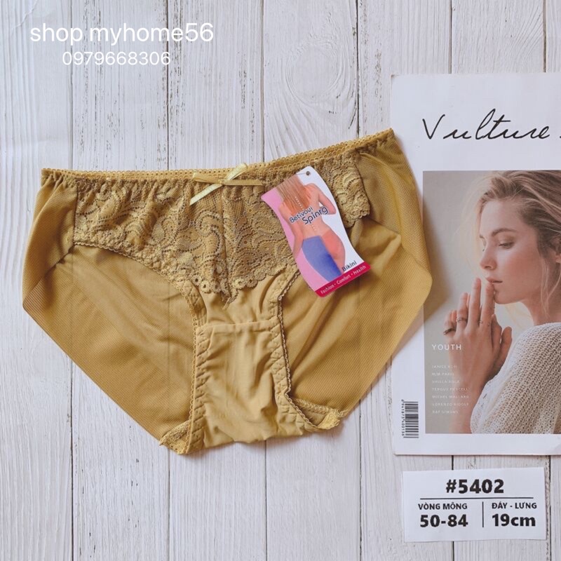 Quần lót spring thun lạnh REN GIỮA vnxk 5420 (lẻ 1c)