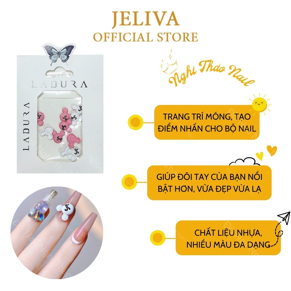 Charm nail mickey trang trí móng JELIVA