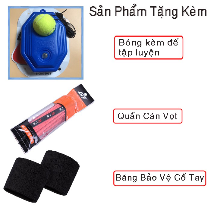 Vợt Tennis KUNO Sport  W205 Sợi Carbon Siêu Nhẹ Tặng Kèm Bóng Đế Tập Luyện  Được  Phân Phối Chính Thức Bởi Kunosport