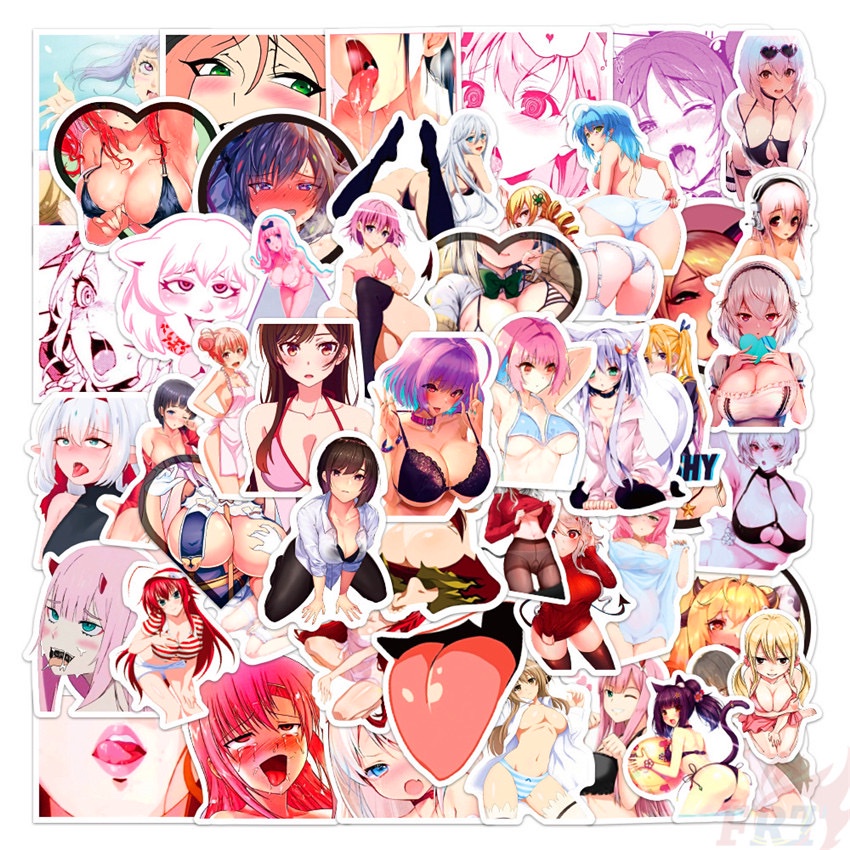Sticker sexy girl anime siêu hot sẵn keo dùng dán đàn guitar, trang trí phòng ngủ, dán bình nước, dán laptop,...