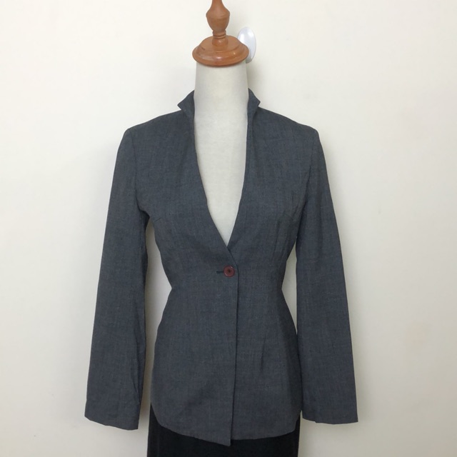 Áo vét nữ vải đanh mềm màu xám xước 2hand siêu tôn dáng mới đẹp size M
