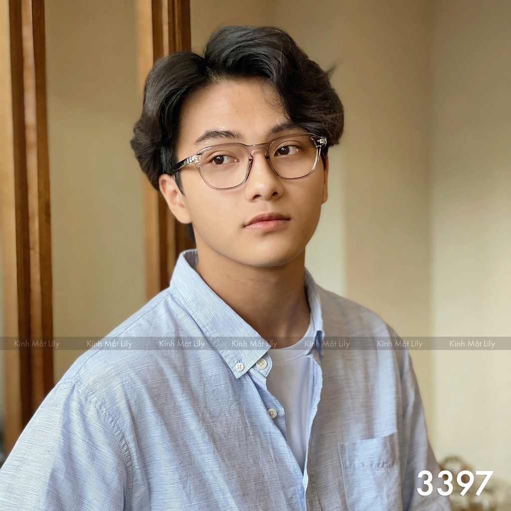Gọn kính nam nữ LILYEYEWEAR mắt vuông dày dặn chắc chắn thời trang 3397 | BigBuy360 - bigbuy360.vn