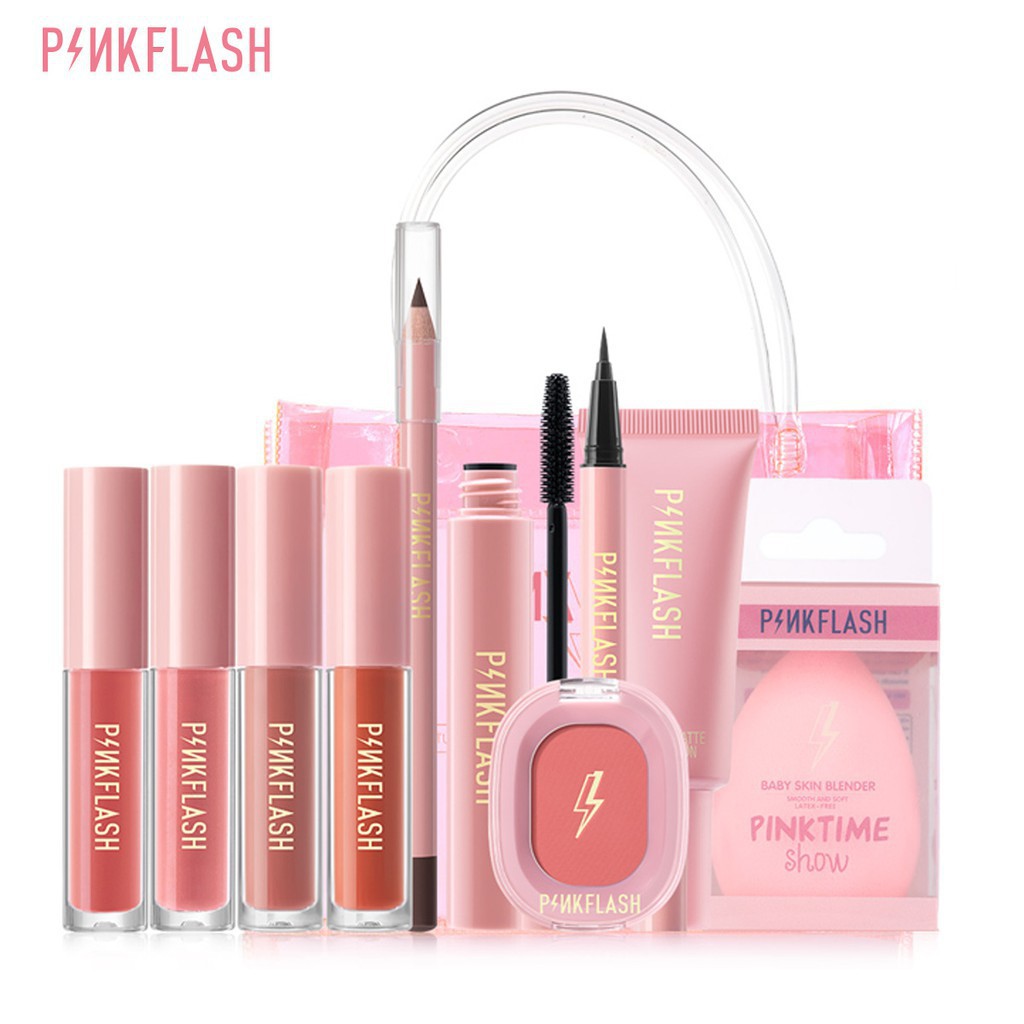 666 Bộ 11 Mỹ Phẩm Trang Điểm PINKFLASH Dùng Làm Quà Tặng Giáng Sinh Độc Đáo
