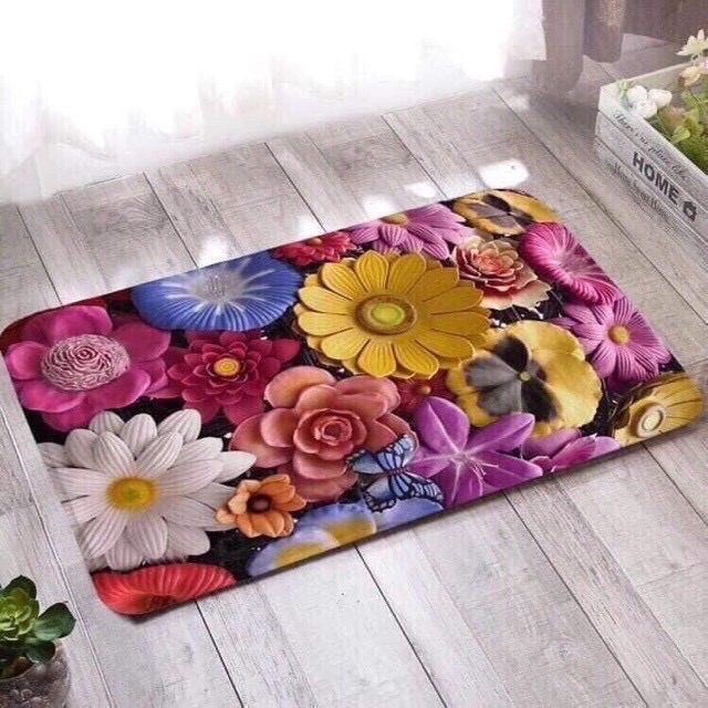 COMBO 5 THẢM CHÙI CHÂN CÓ ĐẾ CAO SU CHỐNG TRƠN TRƯỢT kích thước 40x60cm