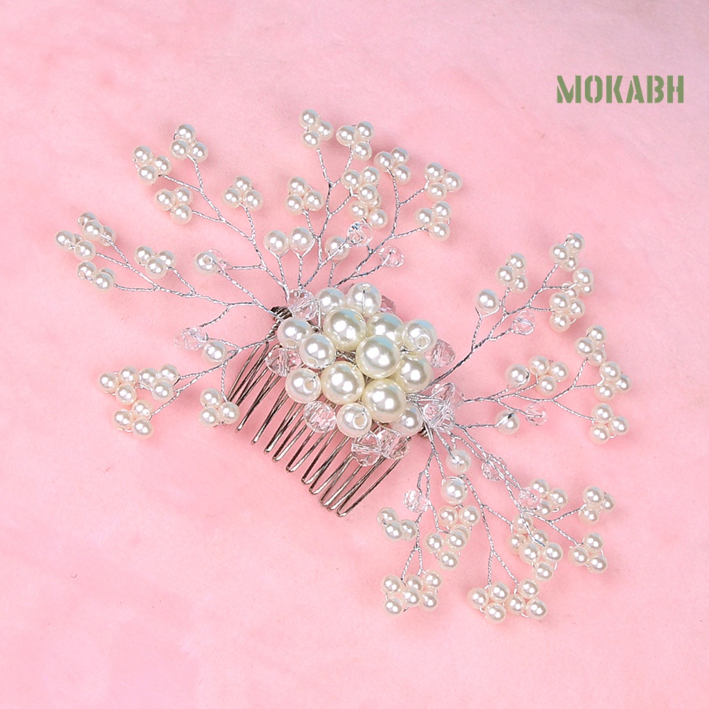 Trâm Cài Tóc Đính Ngọc Trai Giả Thanh Lịch Cho Cô Dâu