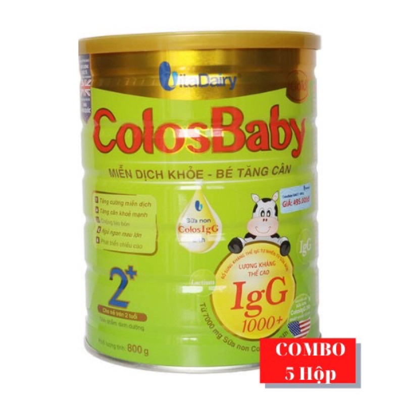 COMBO 5 lon Colosbaby Gold 2+ 800gr ( Date 2025)