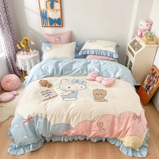 Bộ Chăn Ga Gối Lụa 60S Kitty đáng yêu ( 3 mẫu)