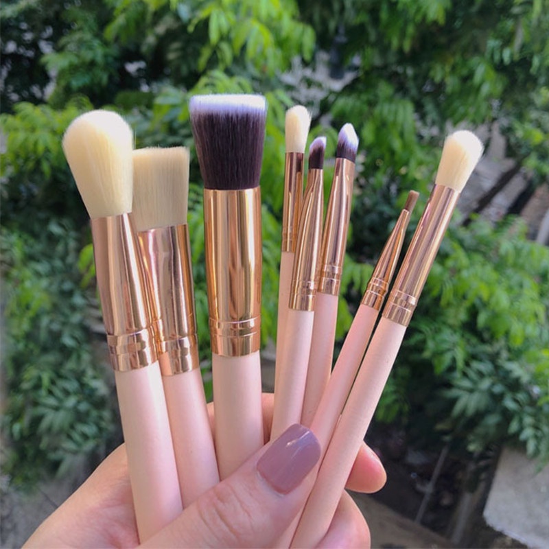 Set 8 cọ trang điểm GDTIMA hai màu làm đẹp tiện dụng cho nữ