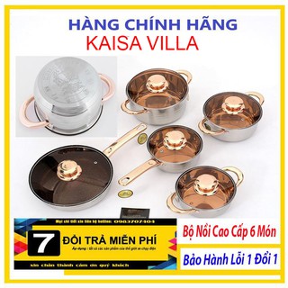 (✅Chính hãng) Bộ nồi đức 6 món KAISA VILLA Chính hãng đầy đủ tem mác