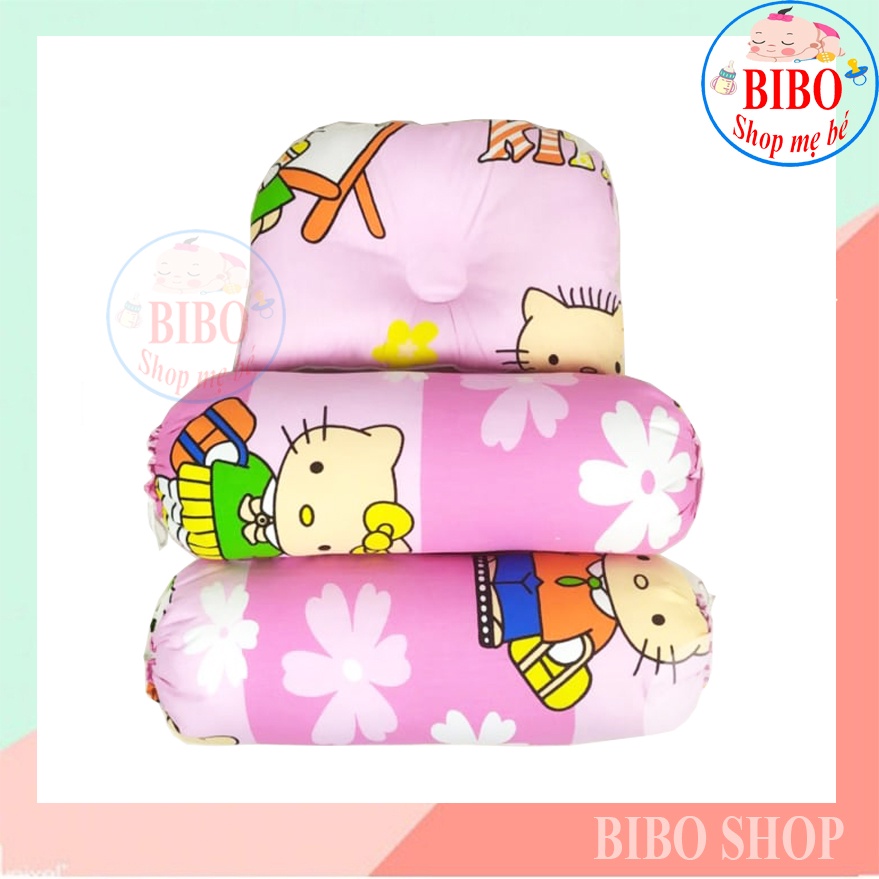 Bộ Nệm Gối Sơ Sinh Vải Cotton Thắng Lợi_Gối sơ sinh chống bẹt đầu_Cặp gối ôm sơ sinh_Nệm cho bé