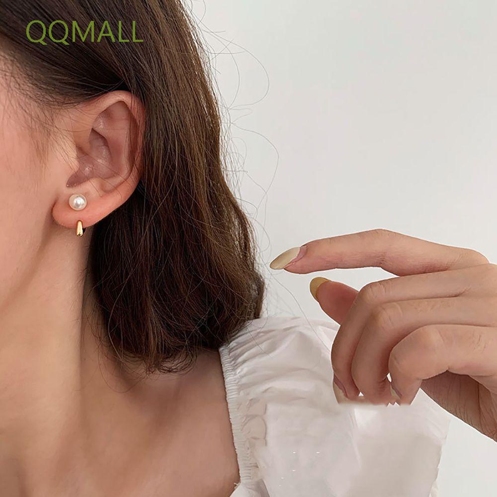 Khuyên Tai Dáng Dài Đính Ngọc Trai Bằng Hợp Kim Nhiều Màu Phong Cách Cổ Điển Thanh Lịch Cho Nữ