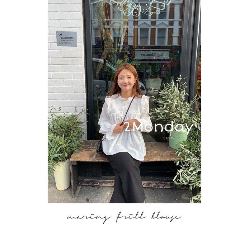 Áo babydoll trắng cánh tiên Ulzzang thiết kế độc lạ Áo sơ mi trắng tay bèo