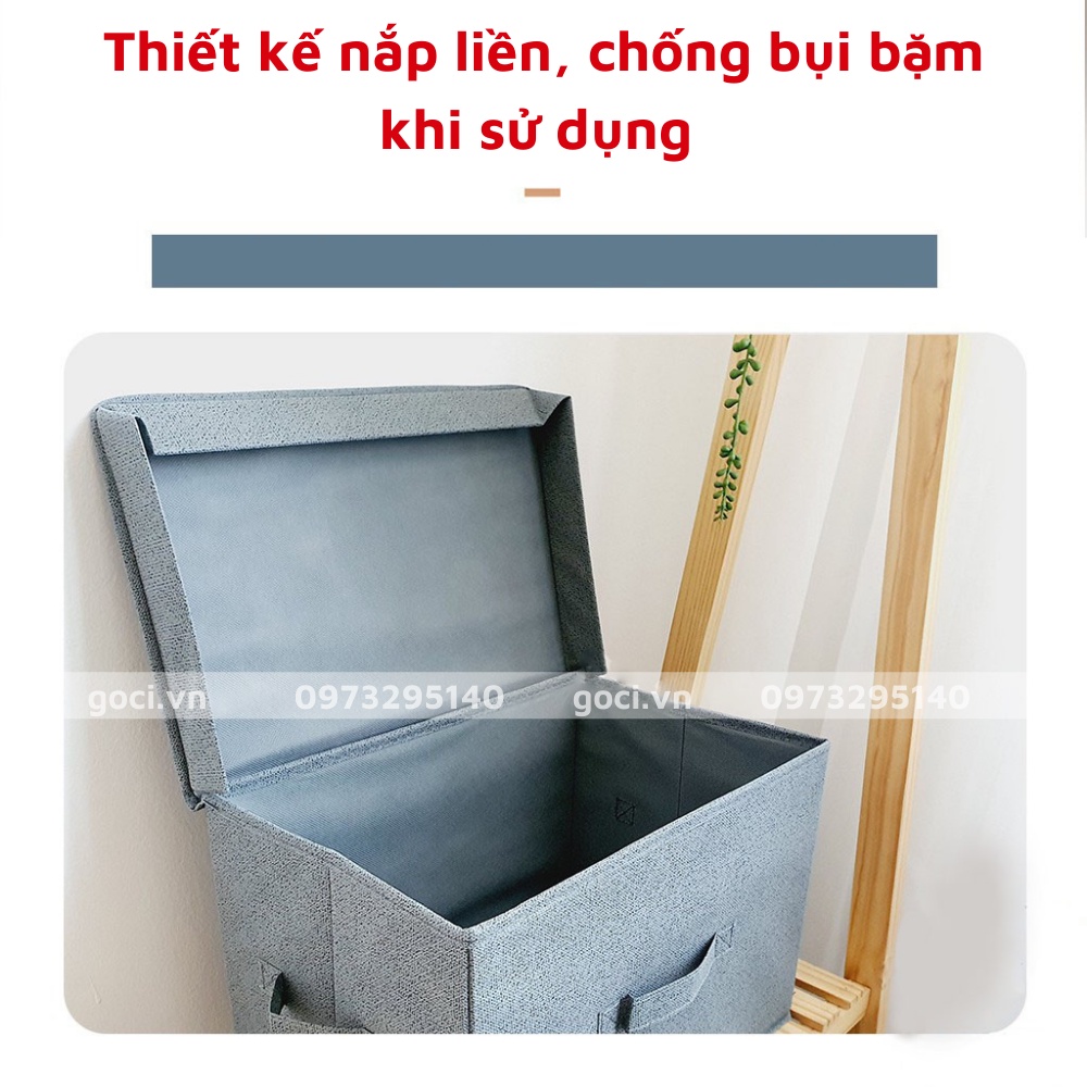 Hộp vải đựng quần áo đa năng giỏ đựng đồ lót sách vở đồ cá nhân thùng đựng mỹ phẩm cao cấp dễ dàng gấp gọn