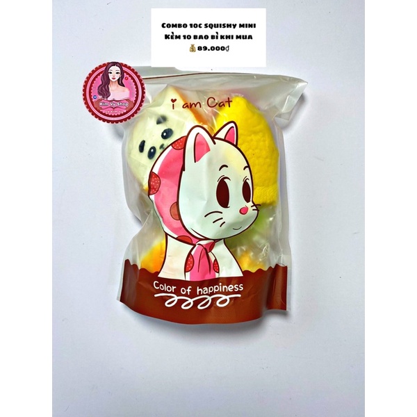 ComBo 10EM Squishy Mini Ngẫu Nhiên Giá Rẻ Kèm Bao Bì Đầy Đủ