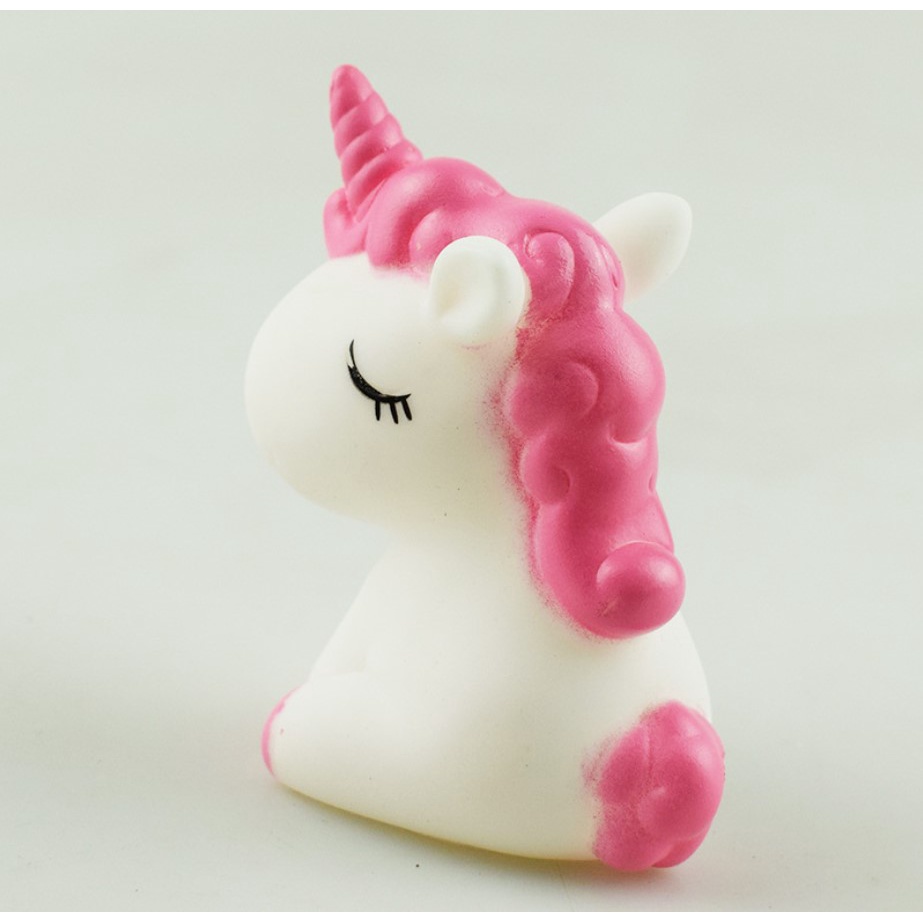 Ngựa 1 sừng dễ thương trang trí bánh, kì lân ngồi dễ thương, ngựa Unicorn