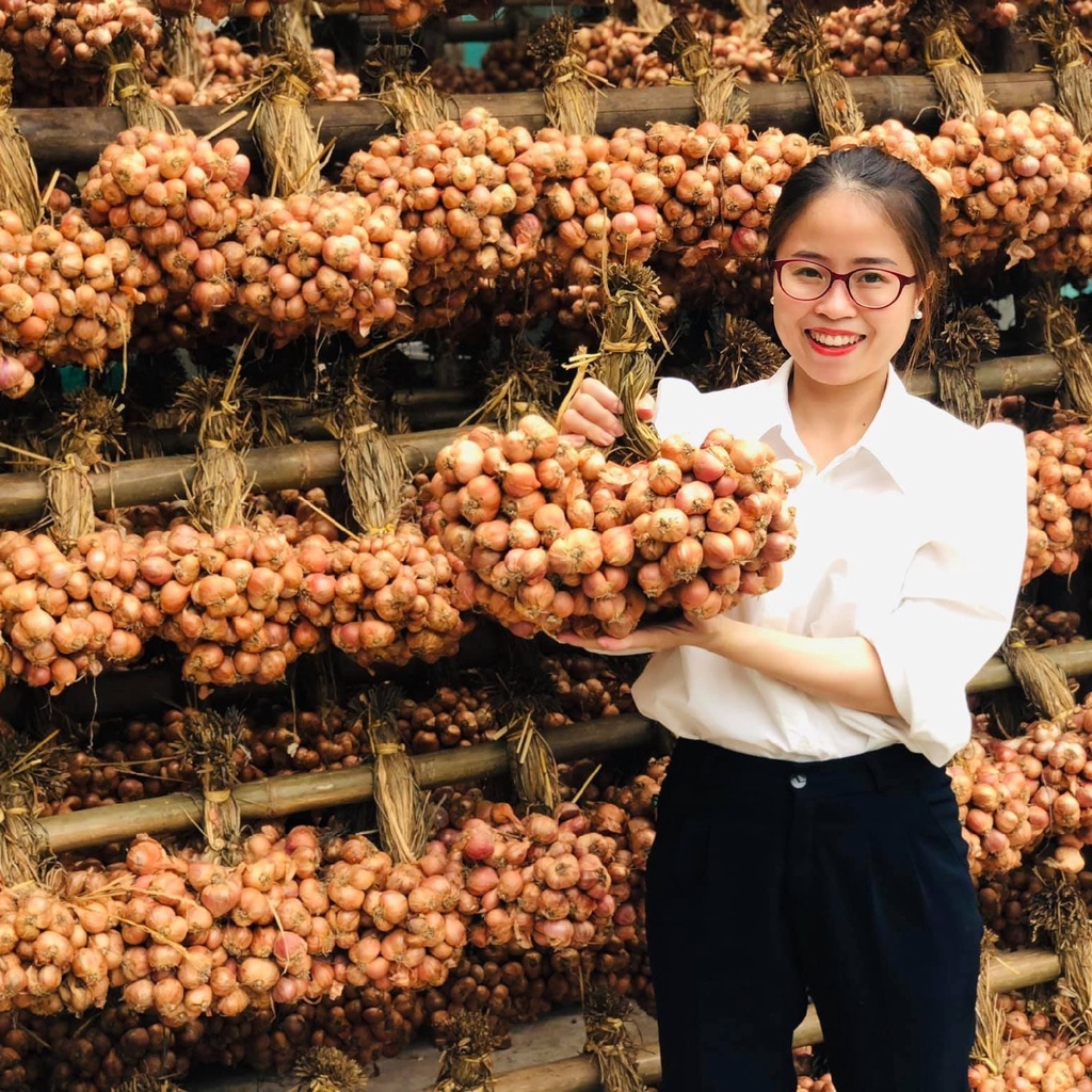 Hành phi khô hũ 300g, không pha bột loại 1, hành phi nhà làm