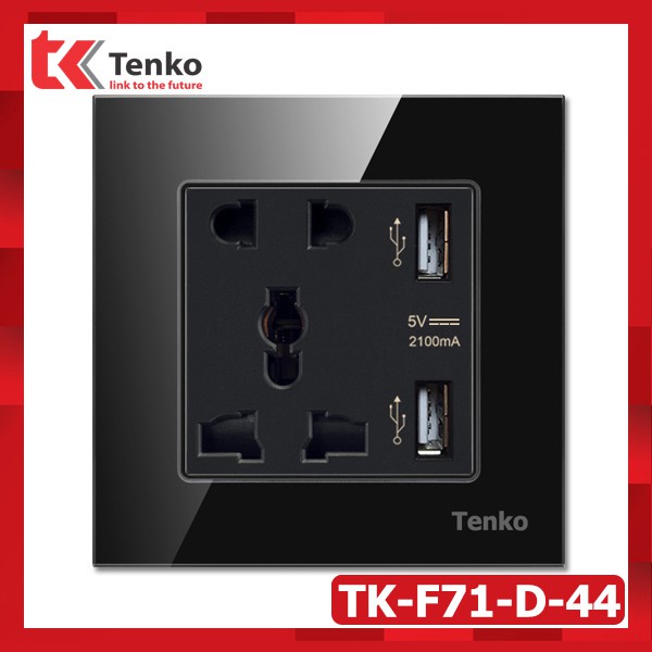 ♤Ổ Điện USB Âm Tường - 5V-2100mA Sạc Siêu Nhanh Chính Hãng Tenko