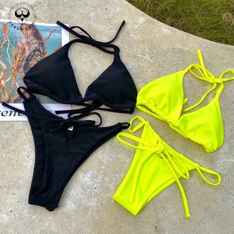 BIKINI MÙA HÈ 2 MẢNH TAM GIÁC NHIỀU MÀU (BAMBO BIKINI) | BigBuy360 - bigbuy360.vn