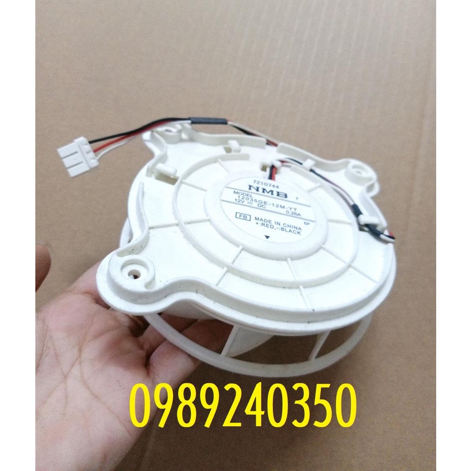 Quạt tủ lạnh SAMSUNG DC12V 0.26A 3 dây ĐK 12cm chính hãng