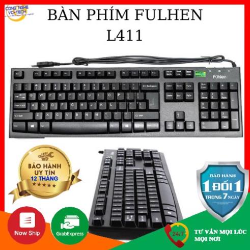 Bàn Phím chuột chơi game FUHLEN L411 - Cổng usb chơi game siêu nhạy- Bàn phím có dâyCHÍNH HÃNG 100%