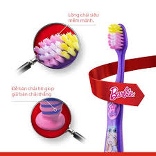 Bàn chải đánh răng trẻ em Colgate Barbie siêu mềm 5-9 tuổi