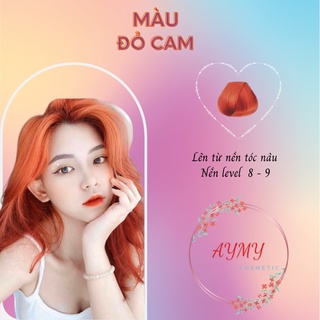 Thuốc nhuộm tóc đỏ cam - orange red chính hãng tại nhà aymy cosmetic
