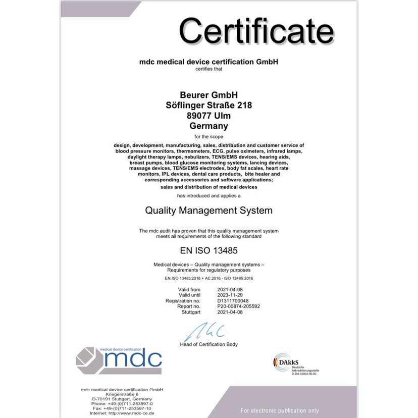 Máy massage cầm tay đèn hồng ngoại Beurer MG55