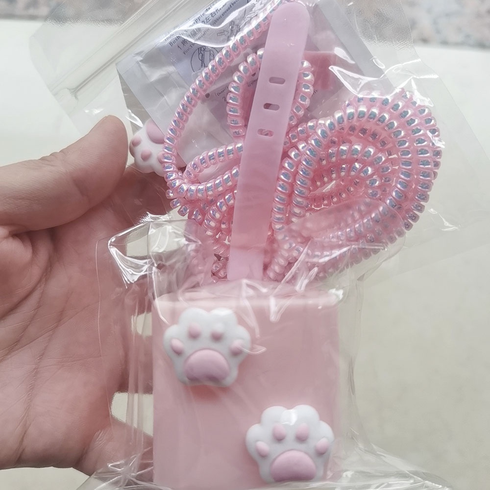 Phụ Kiện Bảo Vệ Đầu Dây Cáp Sạc Qipin 18W 20W Hình Chân Mèo Dễ Thương