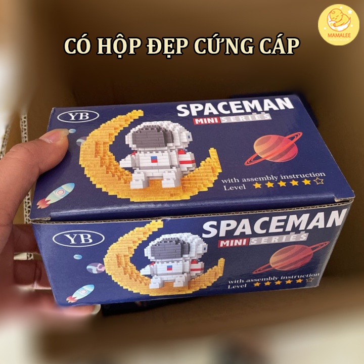 Đồ chơi xếp hình 3D Phi Hành Gia Có Đèn Phát Sáng - Mô Hình Phi Hành Gia Vũ Trụ