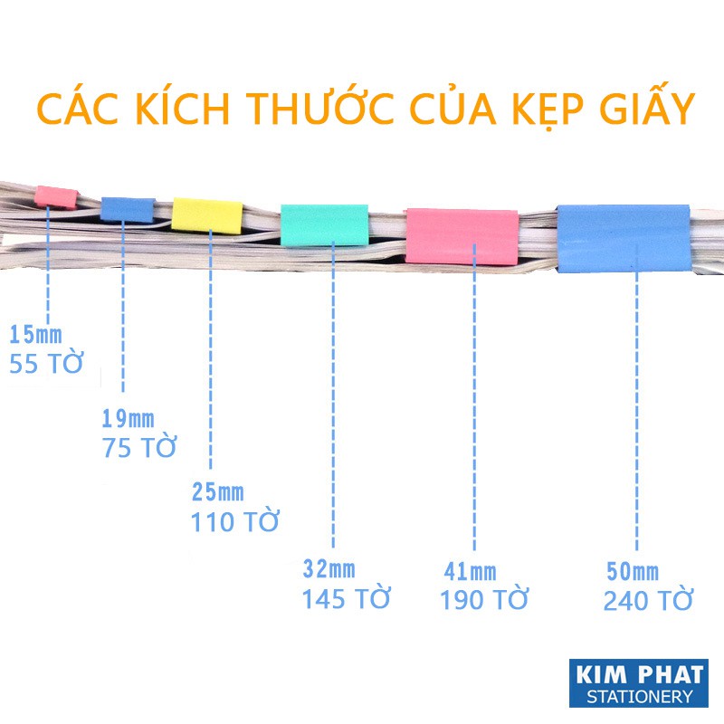 Kẹp bướm màu - Kẹp giấy - Kẹp sắt màu Deli (1 hộp)