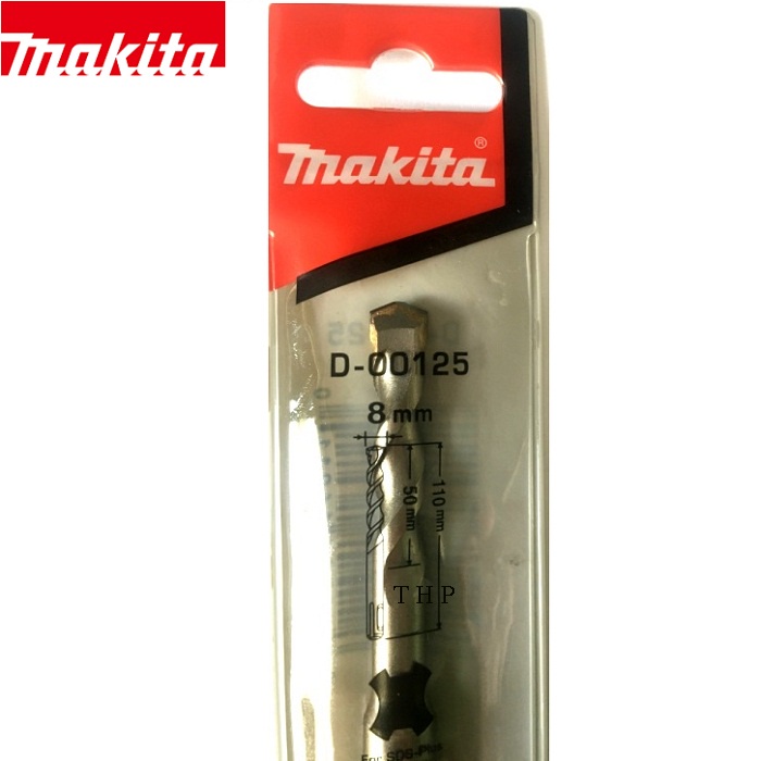 Mũi khoan bê tông MAKITA chuôi SDS-PLUS 8x110mm D-00125 | Phụ kiện Makita chính hãng