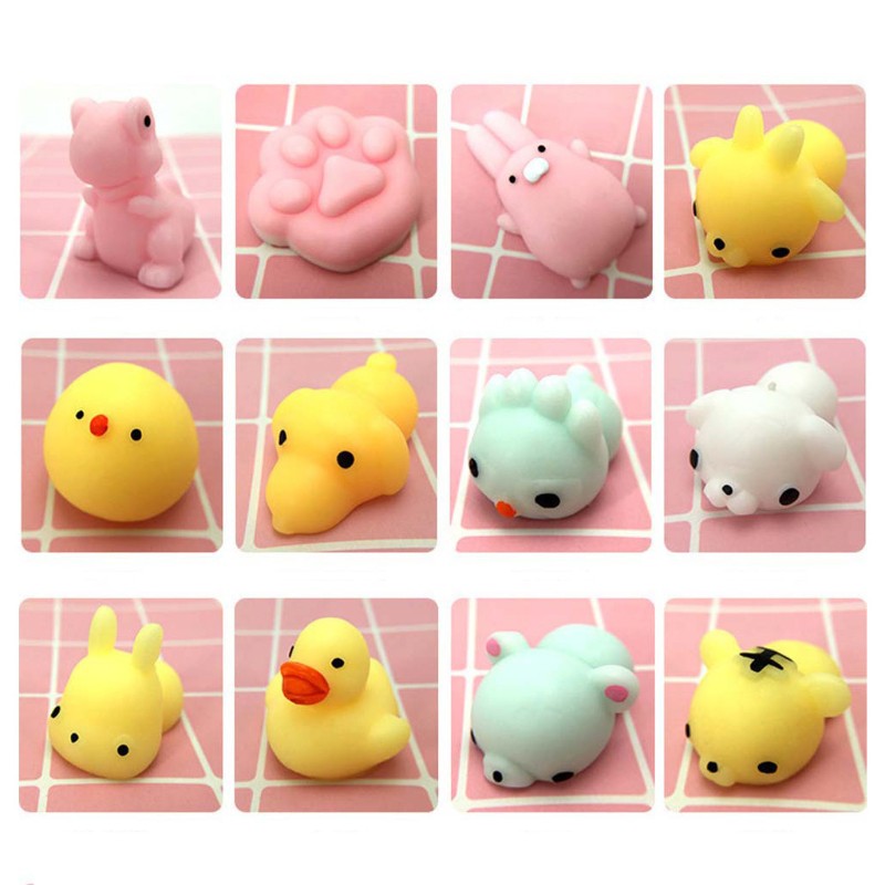 Set 50 Đồ Chơi Squishy Hình Thú Dễ Thương Giúp Giảm Căng Thẳng