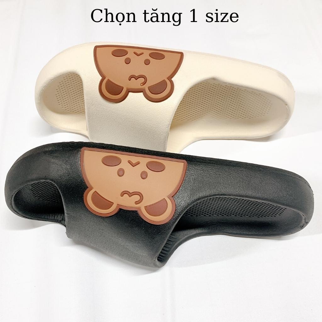 Dép bánh mì nữ Gấu TEDDY mẫu mới Cục xinh ẢNH THẬT Chọn tăng 1 Size