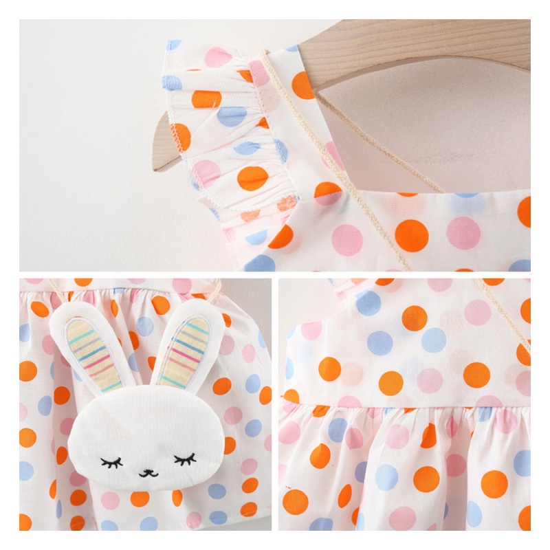 Bé gái ăn mặc mùa hè thời trang dễ thương không tay đầm công chúa bé gái 1-5 tuổi