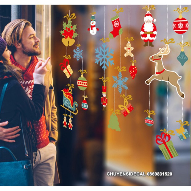 Decal dán tường Noel - Rèm phụ kiện mới 05