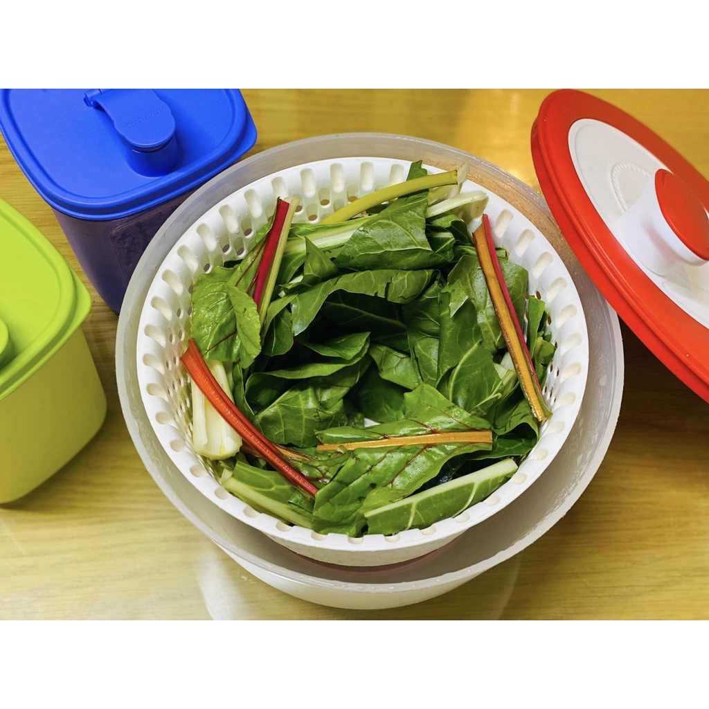 Dụng Cụ Rổ Quay Rau Spinning Chef Tupperware, nhựa nguyên sinh, an toàn cho sức khỏe, bảo hành chính hang