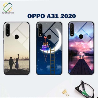 Ốp lưng điện thoại OPPO A31 2020 in 3D kính cường lực chủ đề tình yêu