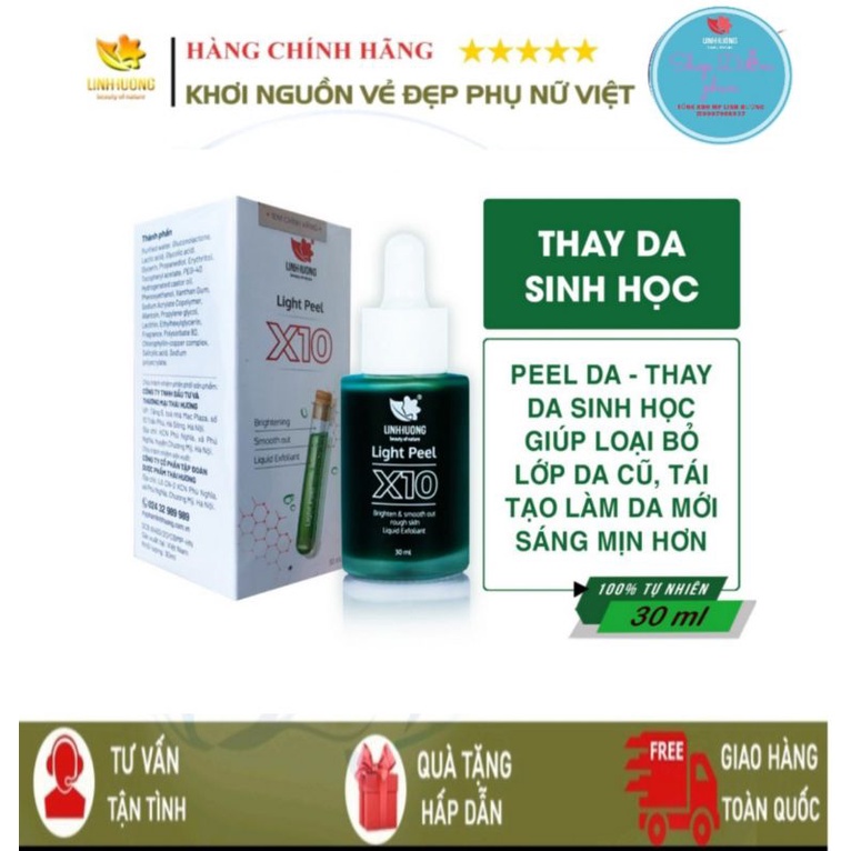 Thay da sinh học_Peel da X10 Linh Hương