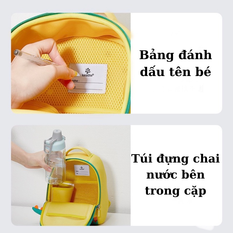 Balo cho bé, balo đi học mẫu giáo mầm non chống nước siêu nhẹ họa tiết khủng long cá mập kỳ lân thỏ dễ thương Xu Xu Kid