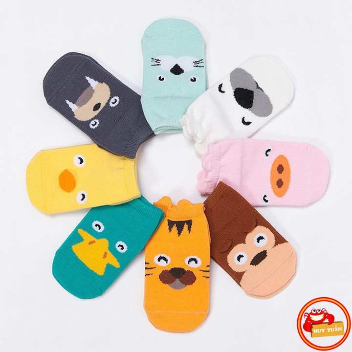 Tất chống trượt giữ ấm chân cho bé loại cổ ngắn hình thú dễ thương KIDS SOCKS (TKS02)