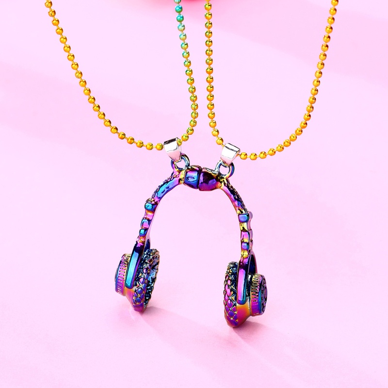 Set 2 Vòng cổ Mặt Hình Tai Nghe Độc Đáo